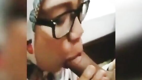 SandpDecent - Tudung Virgin Uni Student Nerd Cum on Face