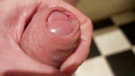 More uncut foreskin fun and cum close up