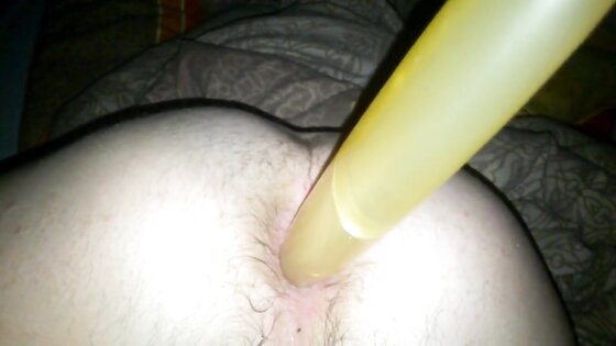 dirty deep anal with long toy close up