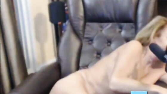 Busty 56 year old MILF bitch teasing on webcam