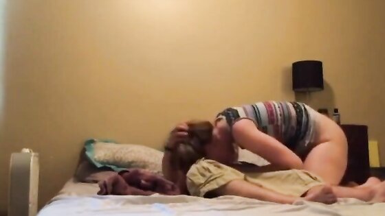 Blonde gets hair pulled and dominated