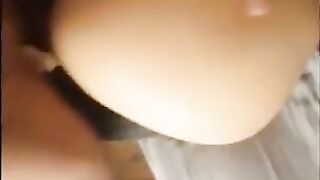 My Asian girl plays with her new toy and takes it deep
