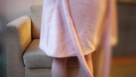 pale white sissy shows off ass, soles, toes & pink cage