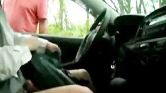 caught in car alone jerking off