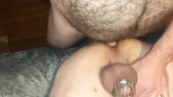 Sissy cuck in chastity gets fucked