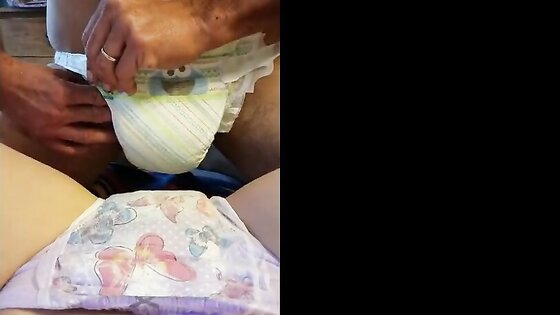 Diaper sex in wet goodnites and pampers