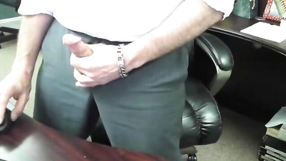 Boss Daddy's Cock is out at work