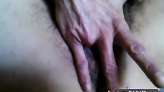 Creampied hairy pussy