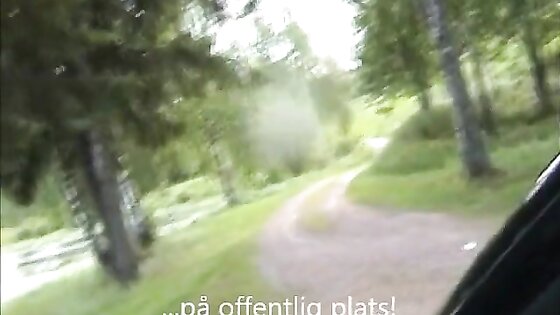 Swedish woman sucking cock outdoors in Hedemora