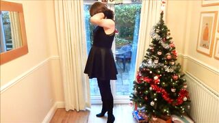 Alison in Thigh Boots - Wanking under the christmas tree