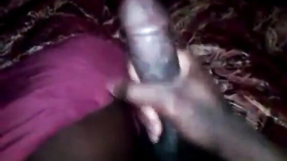 stroking bbc cumshot playing with my big long black dick