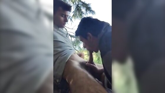 Handjob in the park with twinks