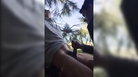 Handjob in the park with twinks