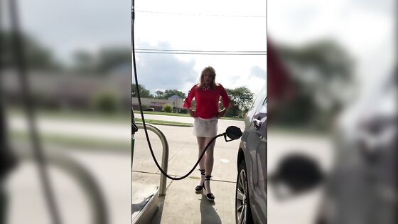 CD Gurl at the Gas Station