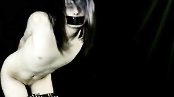 emo femboy crossdresser naked bound and cumming