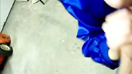 Blowjob Buddy in Blue Satin