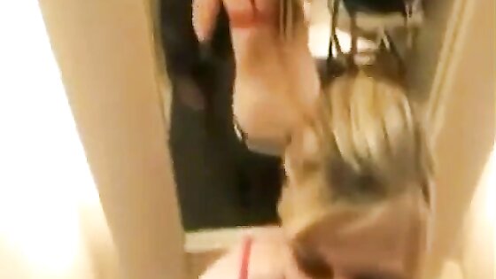 blowjob and swallowing in the fitting room