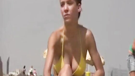 Big Huge Tits Boobs Nipples Public Beach Outdoors