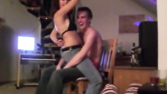 Amateur topless lapdance