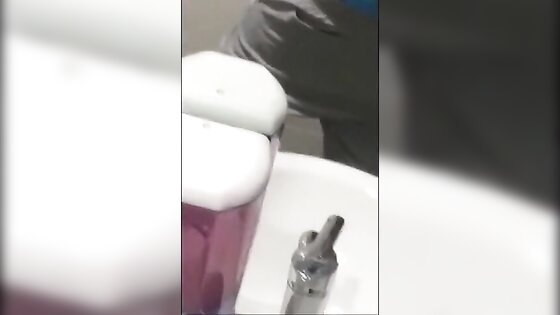 Cute Boy wank in school bathroom and cum in classroom