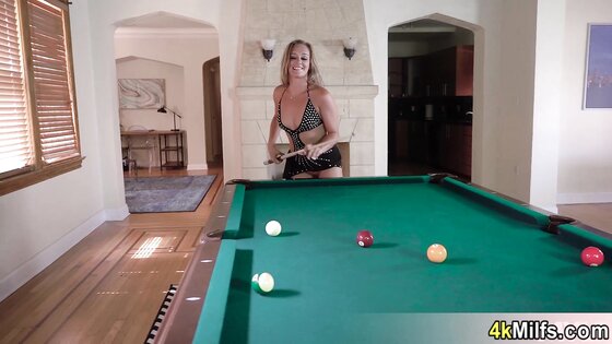 Billiards for MILF Tucker Stevens ended on a big dick