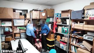 LP officers speding lunchtime in a teen thiefs Audrey Royal pussy