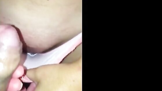 Hand job & dirty play with cum in panties