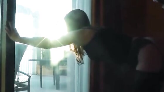 Italian Girl - PAINFUL ANAL fuck at the window