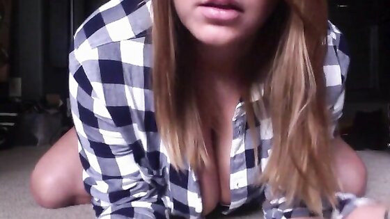 Lovely Babe enjoys riding her dildo on webcam