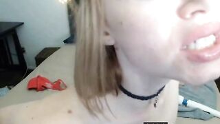 Hot Petite Babe Dildoing And Fingering Her Pussy