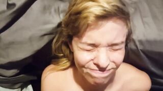 Masturbating on cute submissive girlfriend's face - COMP