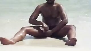 jerking off at the beach
