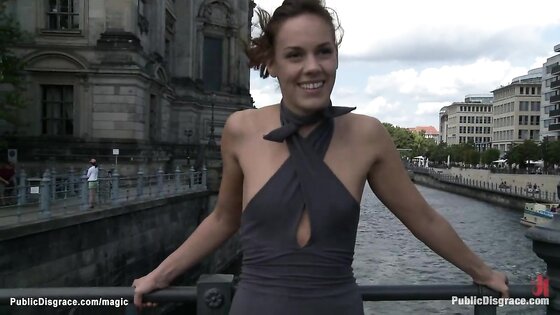 German babe humiliated in public