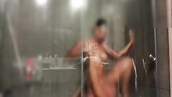 Me and my hot stepsister in the shower masturbating