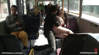 Sexy babe fucked in bus and park