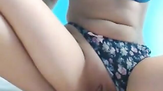 Busty Blonde Chick fingering her wet creamy pussy