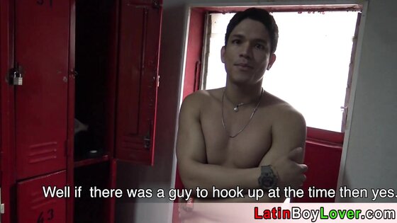 Amateur latin gay teen fucked in the locker by a big dick