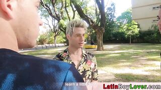 Amateur latin gay teen Ayun barebacking his hot mate